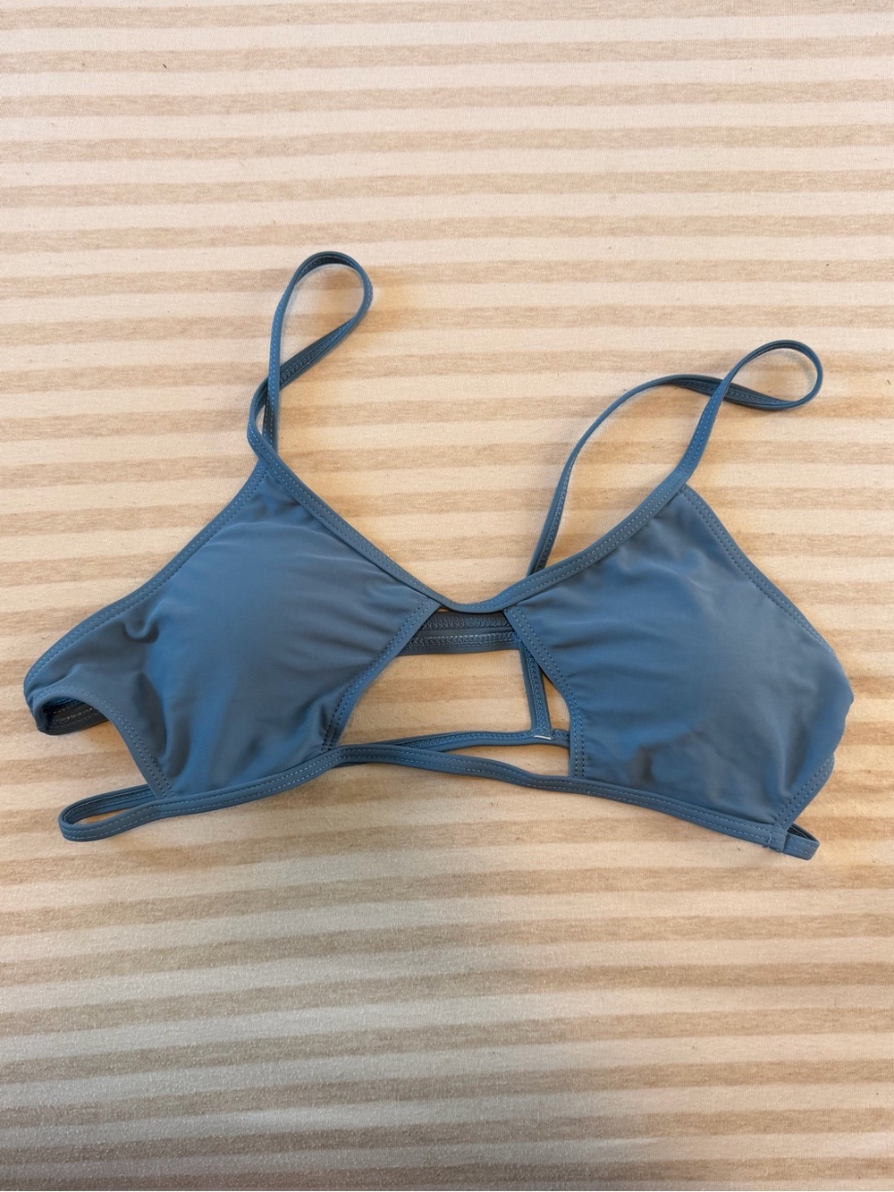Sanori São Paulo Cutout Bikini Top in Slate Blue